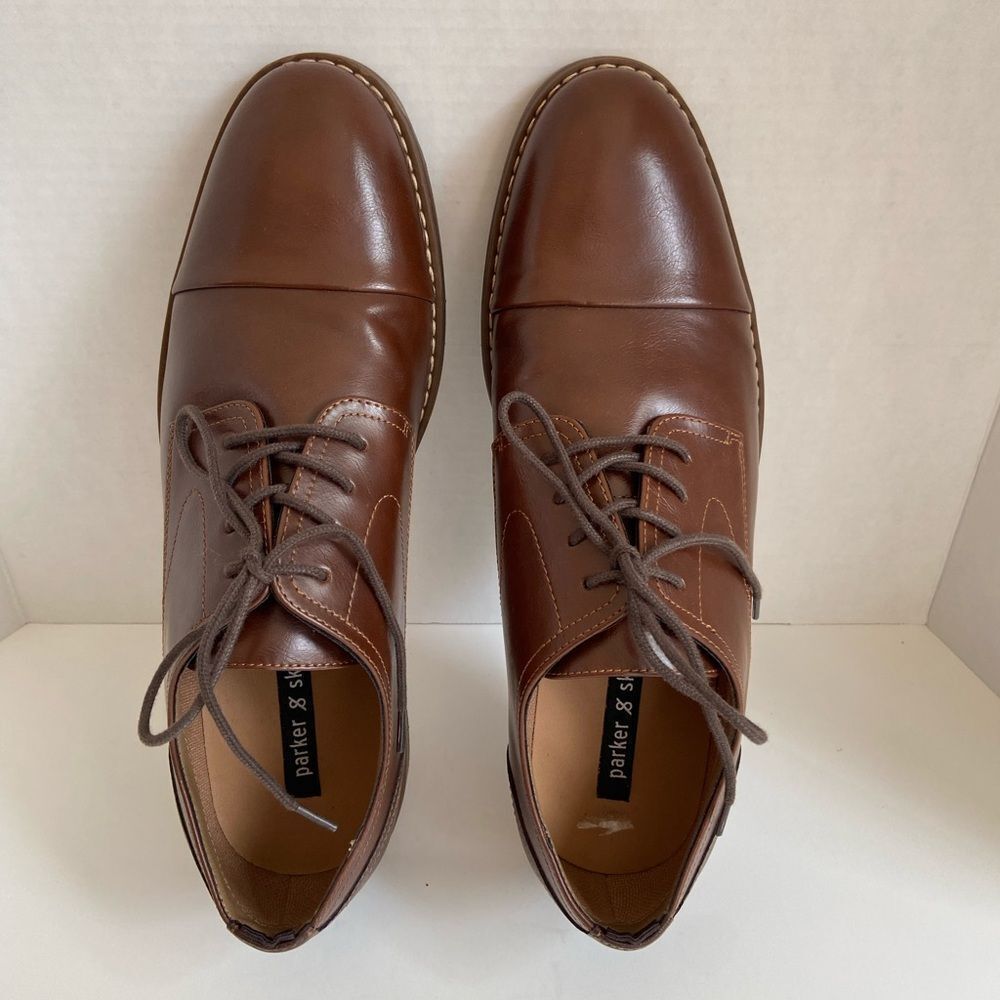 Parker & Sky Brown Cap Toe Oxfords Style with Lace-Up Closure 12M